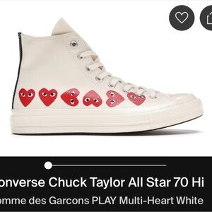 Converse Chuck Taylor X Comme Des Garçons All Star 70 Hi White Red